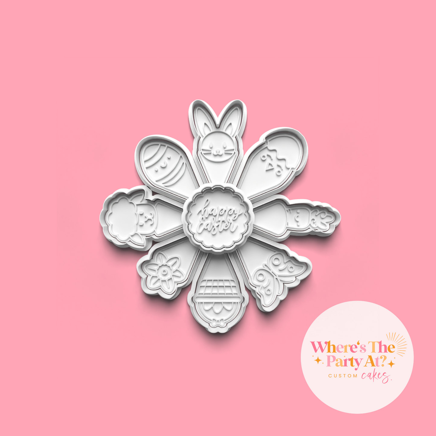 Easter Elegance Cookie Cutter Platter - 9pcs